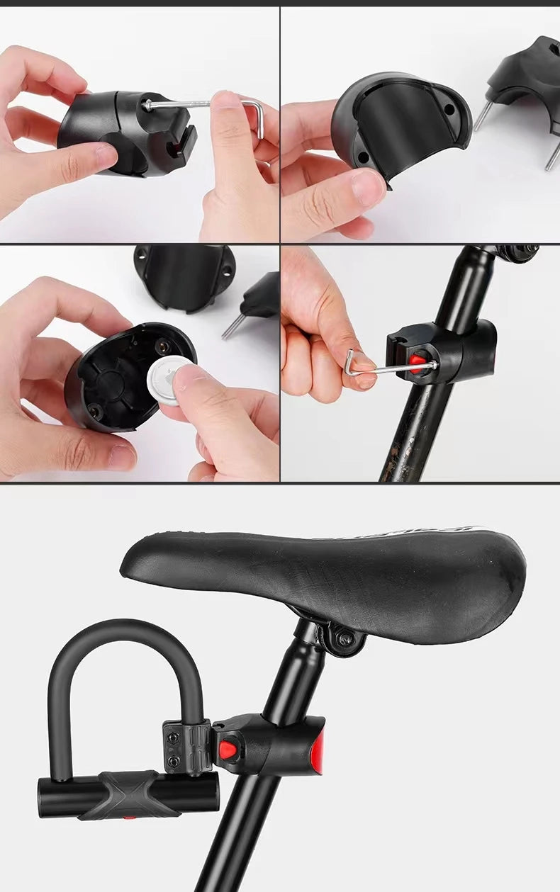 Yapears High Visibility Anti-Theft Bike Seatpost Reflector Airtag Holder