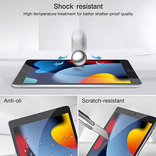 (2 Pack) iPad 10.2" 7th Gen 2019/ 8th Gen 2020/ 9th Gen 2021 Tempered Glass Screen Protector | Yapears