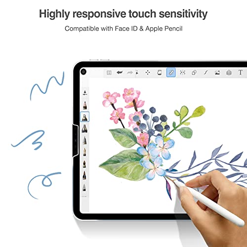 (2+2 Pack) iPad Pro 12.9" 2022/ 2021/ 2020 Tempered Glass Screen Protector with Camera Lens Protector | Yapears