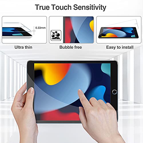 (2 Pack) iPad 10.2" 7th Gen 2019/ 8th Gen 2020/ 9th Gen 2021 Tempered Glass Screen Protector | Yapears