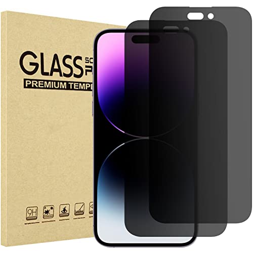 (2 Pack) iPhone 14 Pro Max 6.7" 2022 Privacy Tempered Glass Screen Protector | Yapears