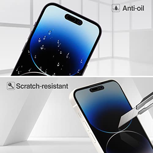(2 Pack) iPhone 14 Pro 6.1" 2022 Privacy Tempered Glass Screen Protector | Yapears