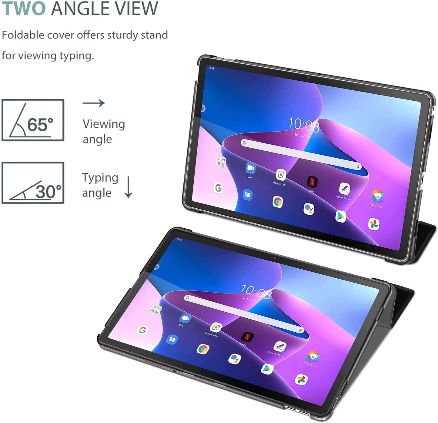 Lenovo Tab M10 Plus 10.6" 3rd Gen 2022 Slim Folio Protective Case | Yapears