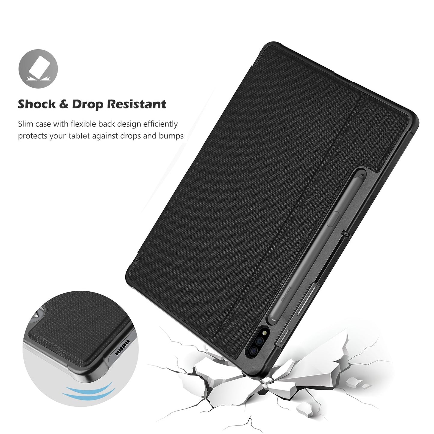 Galaxy Tab S7 2020 / S8 2022 11 Slim Folio Case with S Pen Holder | Yapears