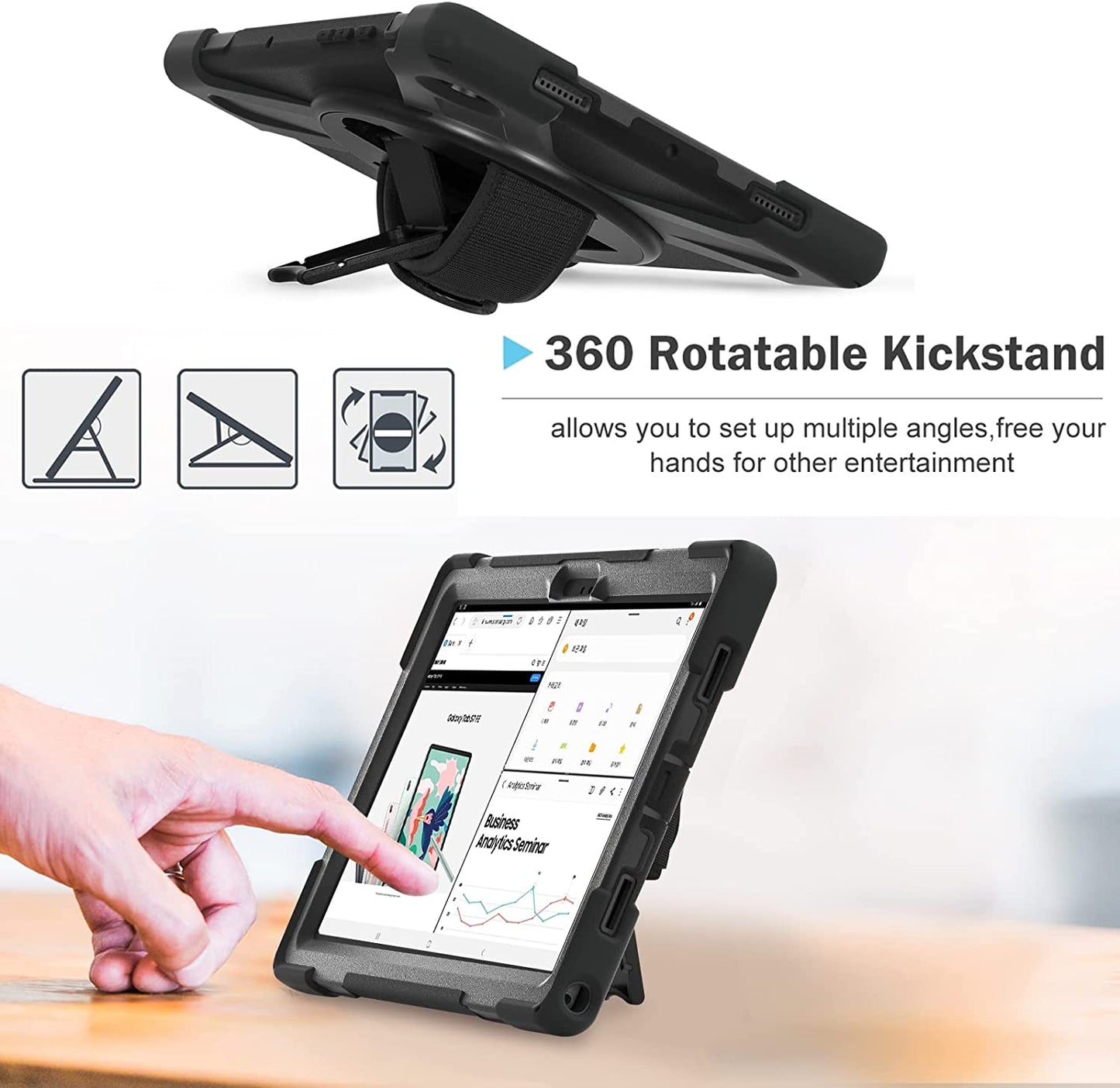 Galaxy Tab A8 10.5 2022 X200/X205/X207 Rugged Heavy Duty Case | Yapears