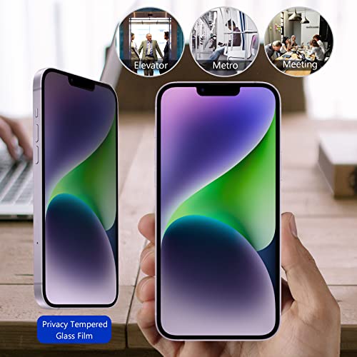 (2 Pack) iPhone 13 Pro Max 2021 / iPhone 14 Plus 2022 6.7" Privacy Tempered Glass Screen Protector | Yapears