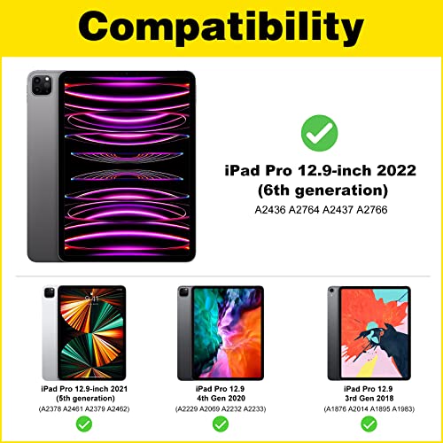 iPad Pro 12.9" 3rd Gen 2018/ 4th Gen 2020/ 5th Gen 2021/ 6th Gen 2022 Matte Tempered Glass Screen Protector | Yapears