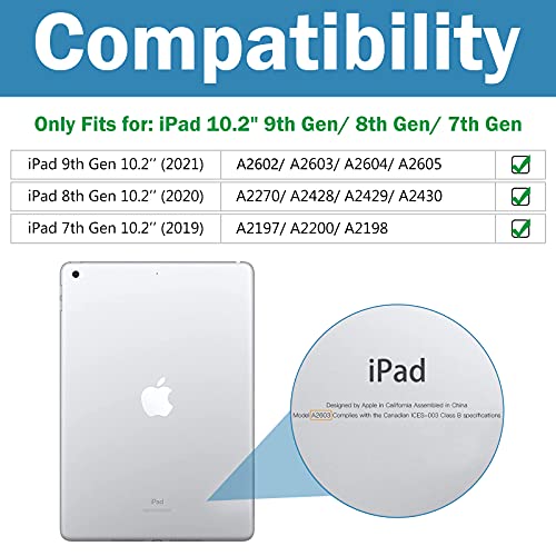 (2 Pack) iPad 10.2" 7th Gen 2019/ 8th Gen 2020/ 9th Gen 2021 Tempered Glass Screen Protector | Yapears