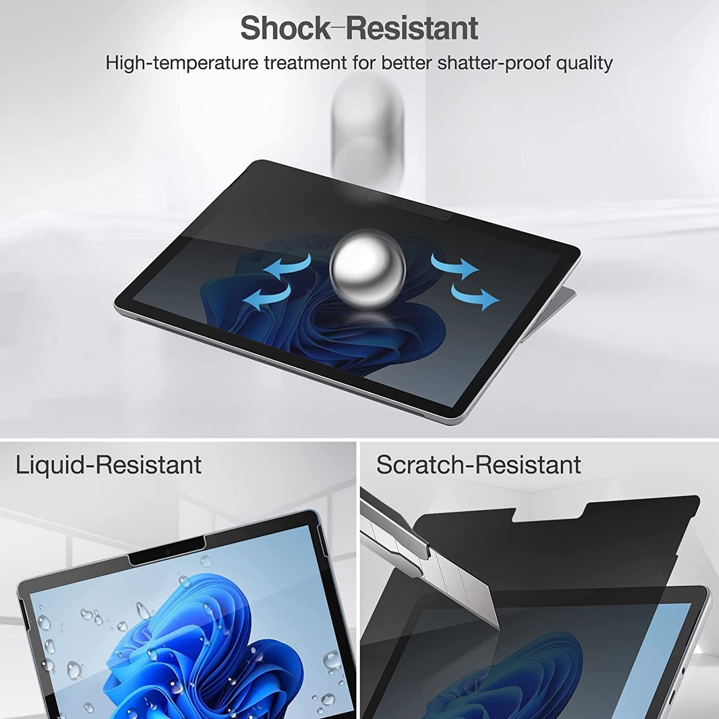 Microsoft Surface Go 2018/ Surface Go 2 2020/ Surface Go 3 2021 Privacy Tempered Glass Screen Protector | Yapears