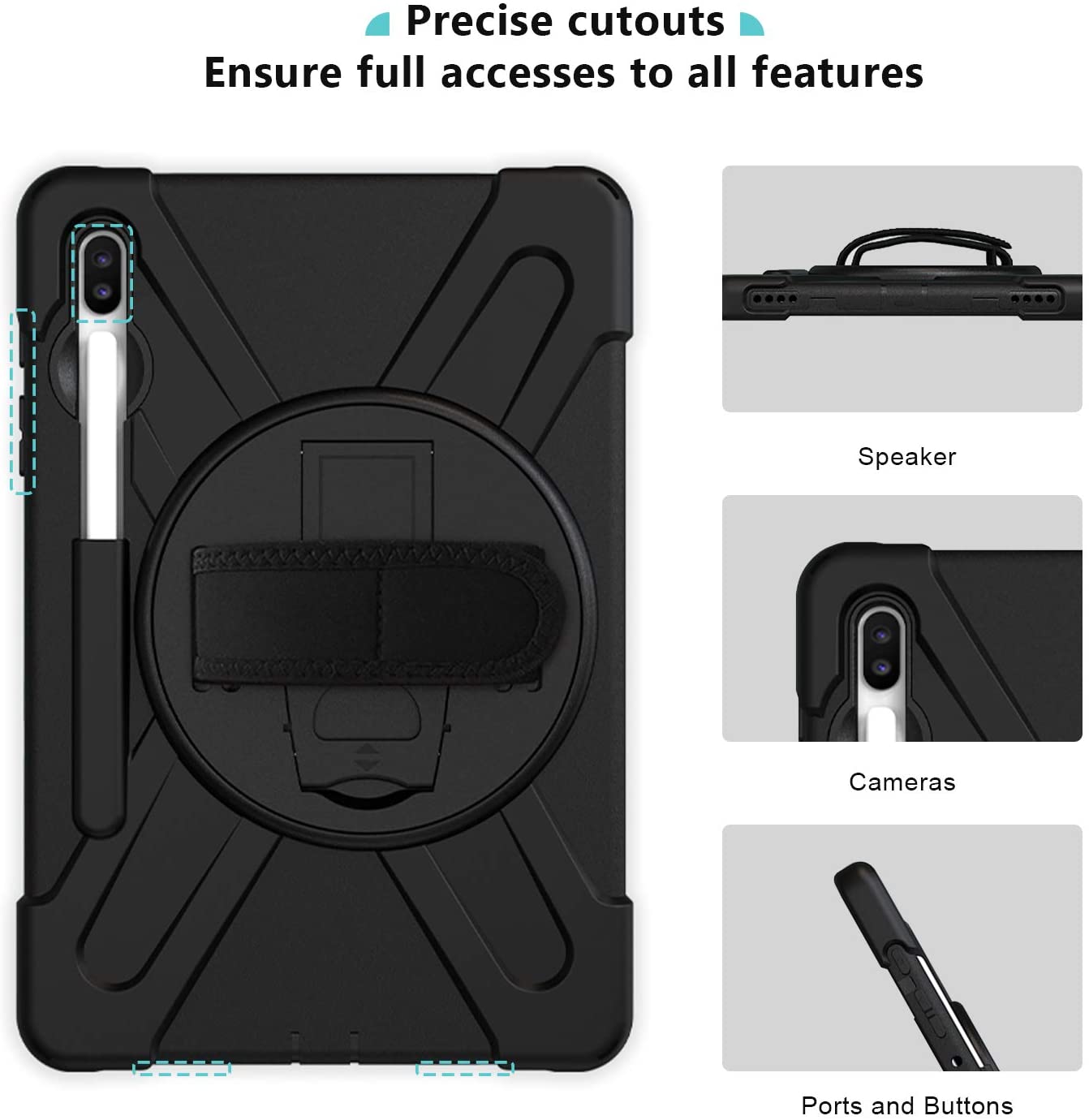 Galaxy Tab S6 10.5 T860/ T865/ T867 Heavy Duty Case with S Pen Holder | Yapears
