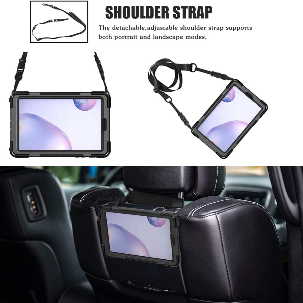 Yapears Galaxy Tab A 8.4 Case (2020), SM-T307/SM-T307U Case with Kickstand Hand Strap and Shoulder Strap Yapears Heavy Duty Shockproof Case for Samsung Galaxy Tab A 8.4 T307 Verizon/Sprint (Black