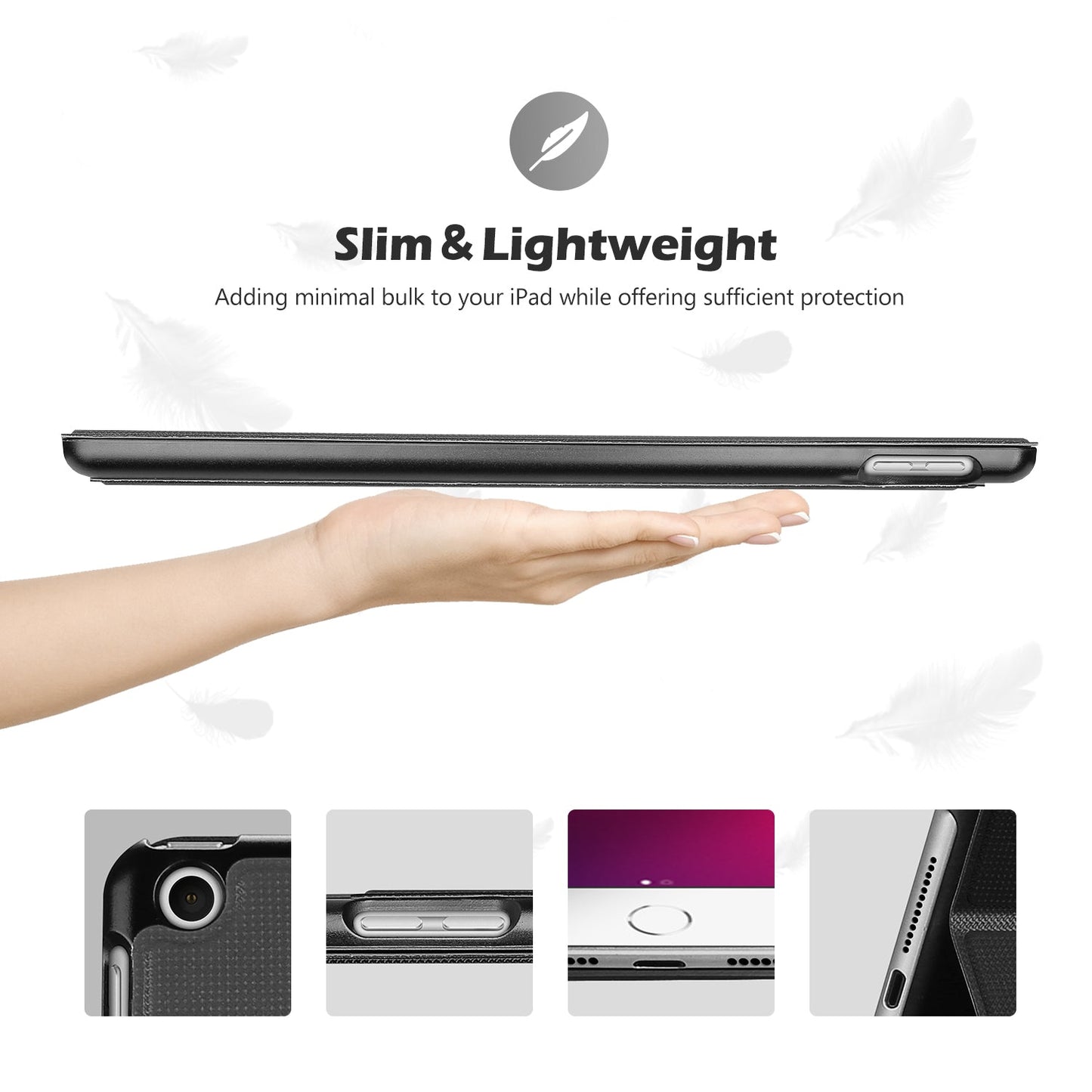 iPad 10.2" 7th Gen 2019/ 8th Gen 2020/ 9th Gen 2021 Slim Stand Folio Case | Yapears