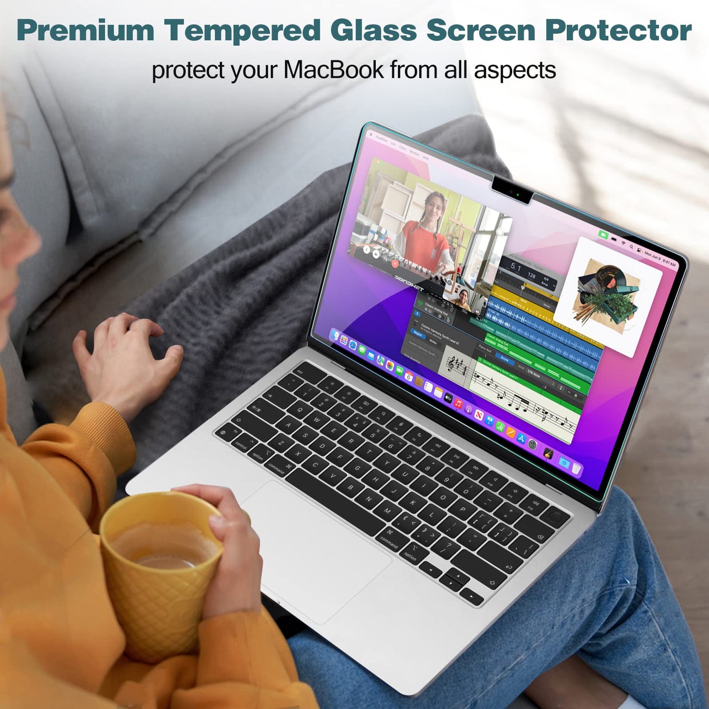 MacBook Air 13.6" 2022 Tempered Glass Screen Protector | Yapears