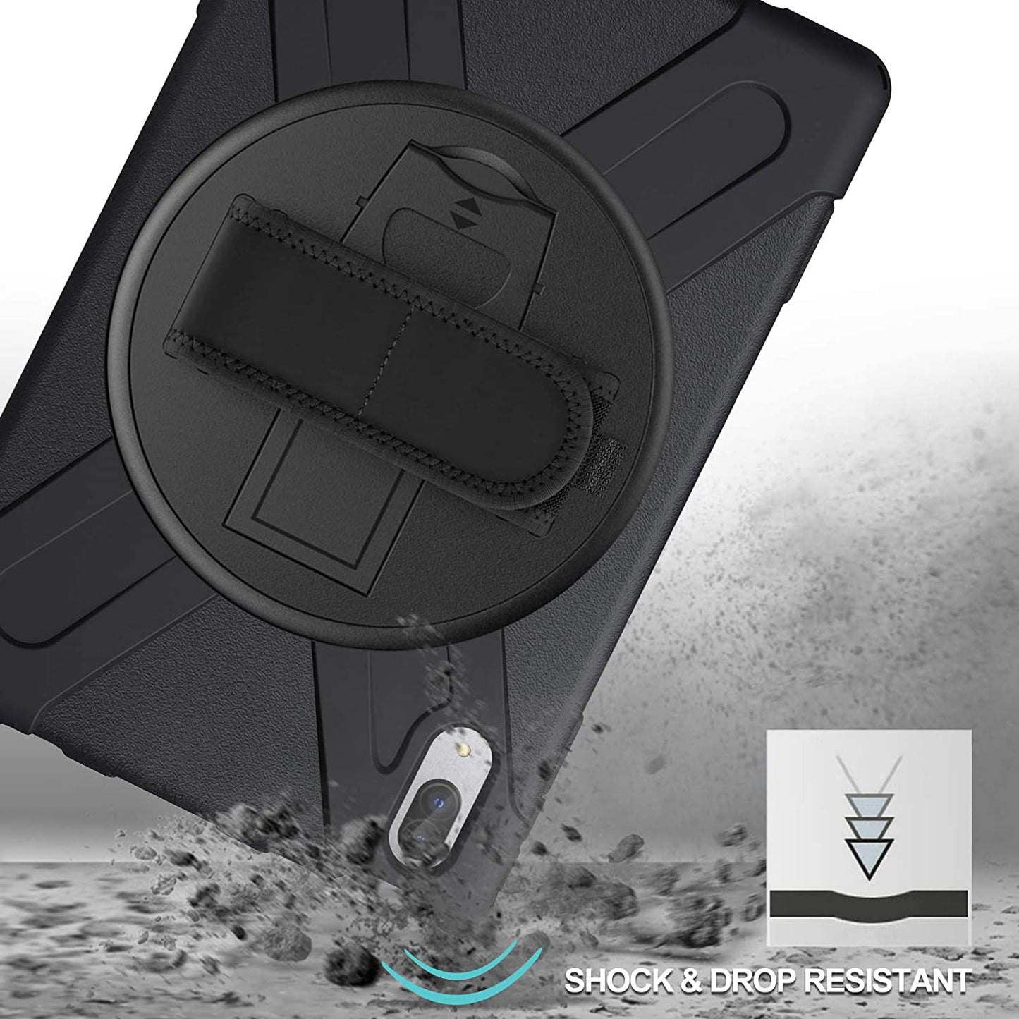 Yapears Rugged Case for Lenovo Tab P11 Pro 11.5" 2020 (TB-J706F / TB-J706L), Shockproof Heavy Duty Case Protective Cover with Shoulder Strap 360 Rotatable Kickstand ??lack