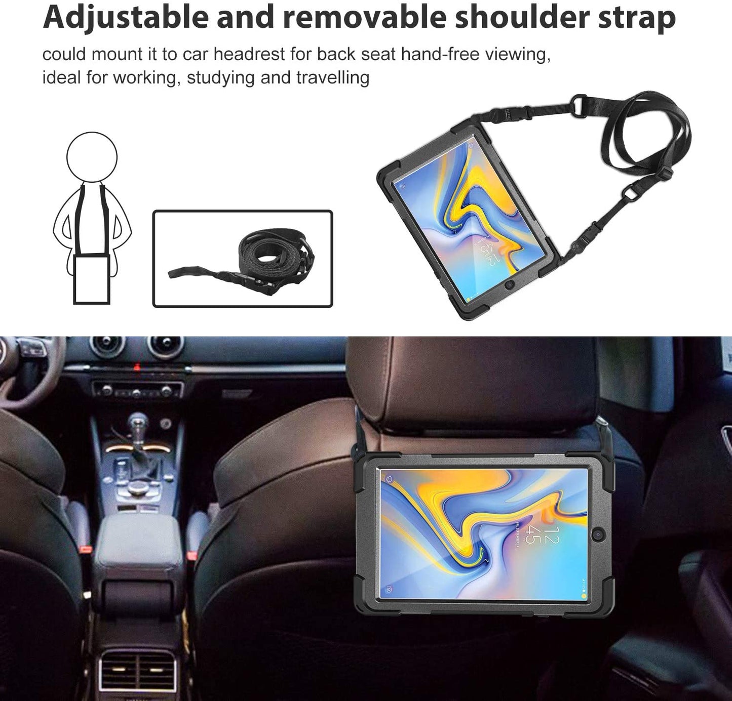 Galaxy Tab A 8.0 2018 Verizon Sprint SM-T387 Heavy Duty Case | Yapears