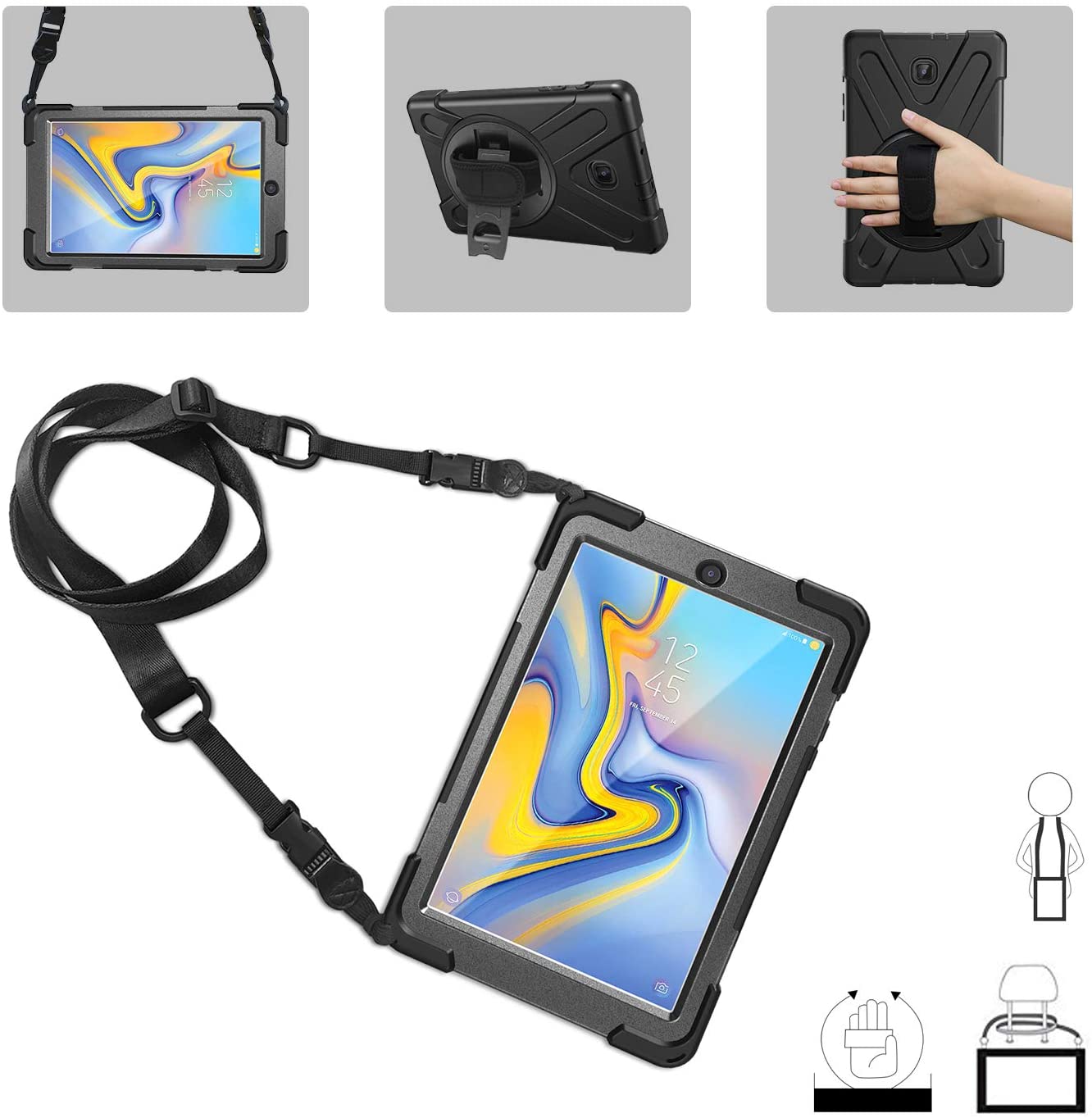 Galaxy Tab A 8.0 2018 Verizon Sprint SM-T387 Heavy Duty Case | Yapears