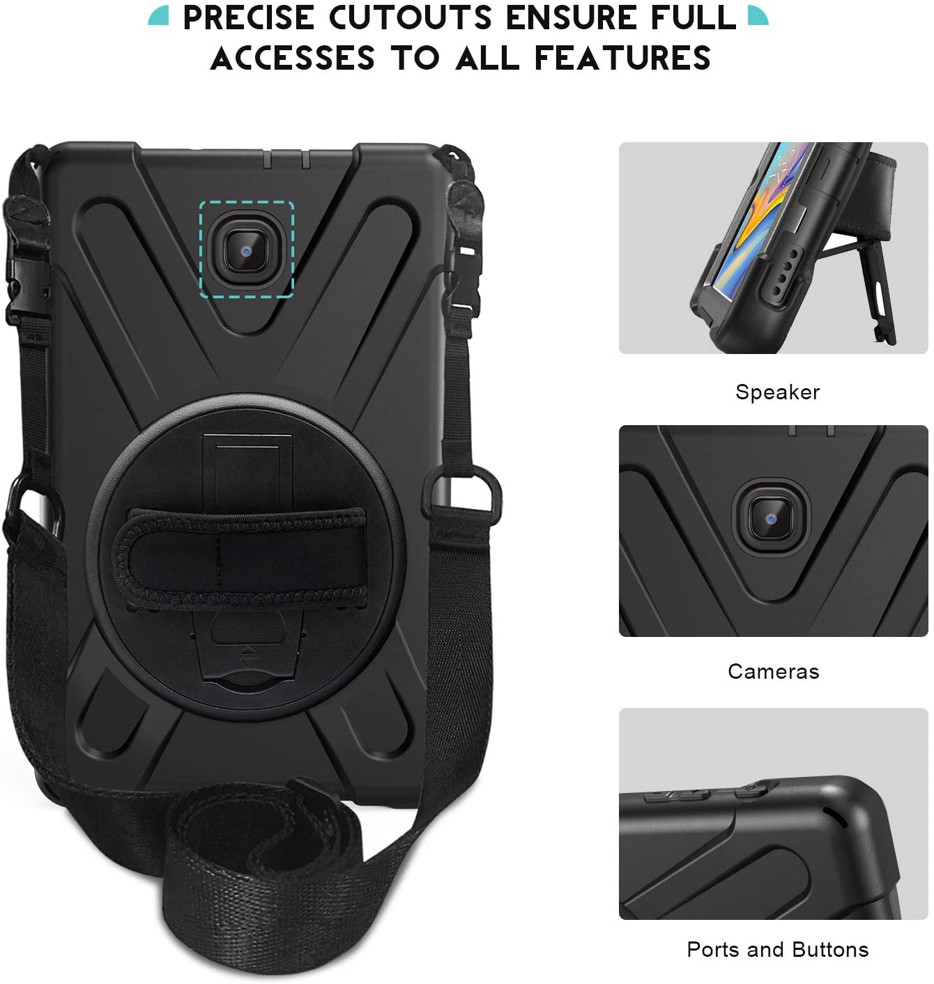 Galaxy Tab A 8.0 2018 Verizon Sprint SM-T387 Heavy Duty Case | Yapears
