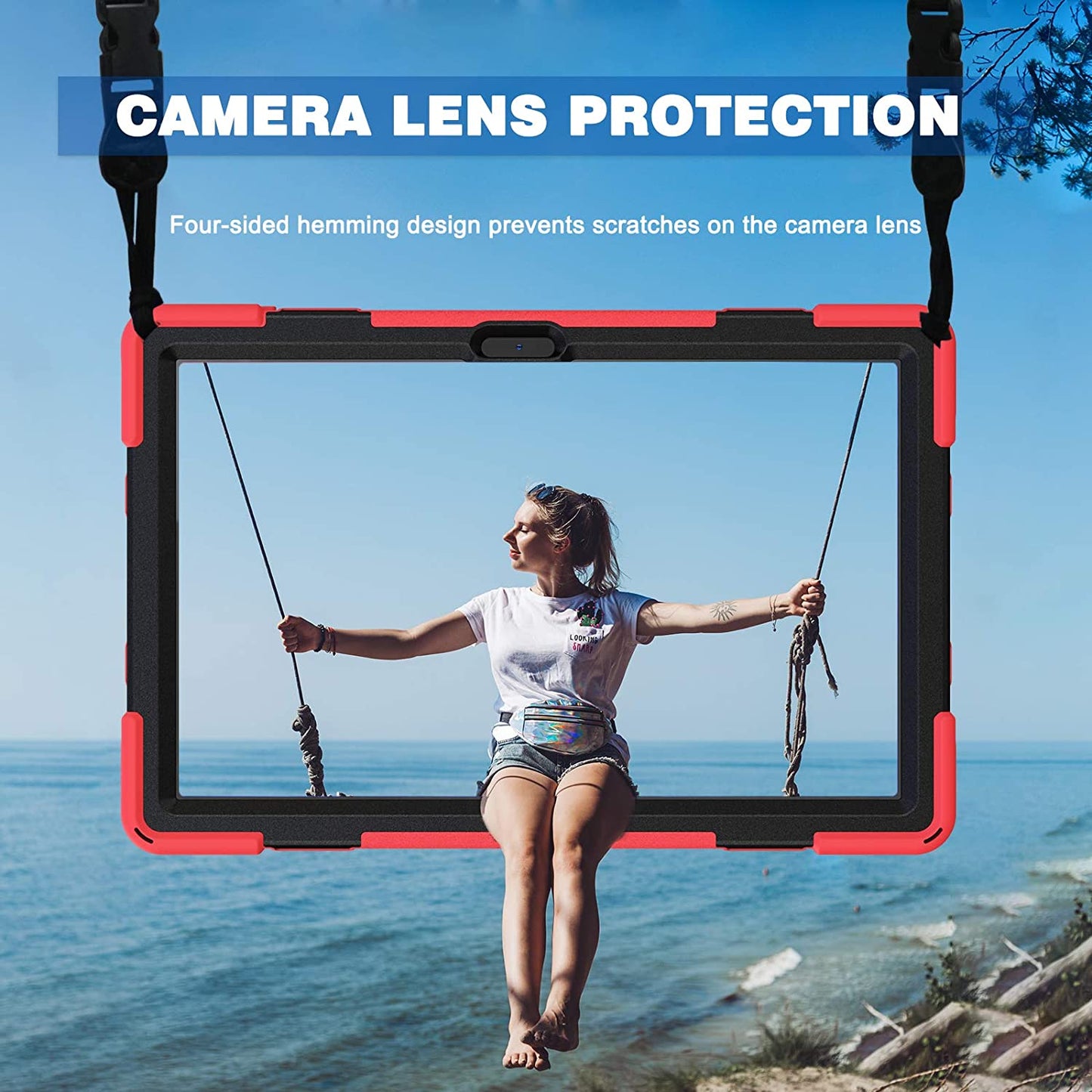 Case for Lenovo Tab P11 Plus 11" TB-J607F 2021, Military Grade 15ft Drop Tested Shockproof Protective Cover with 360? Rotating Stand, Hand Strap and Shoulder Strap (Purple)