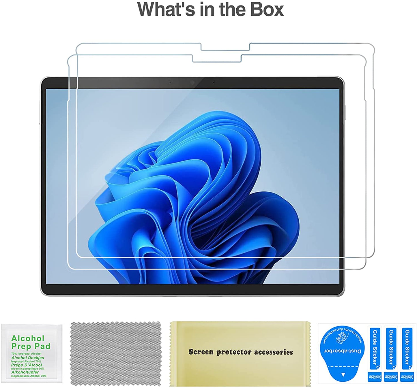 (2 Pack) Microsoft Surface Pro 8/ Surface Pro X 13" Tempered Glass Screen Protector | Yapears