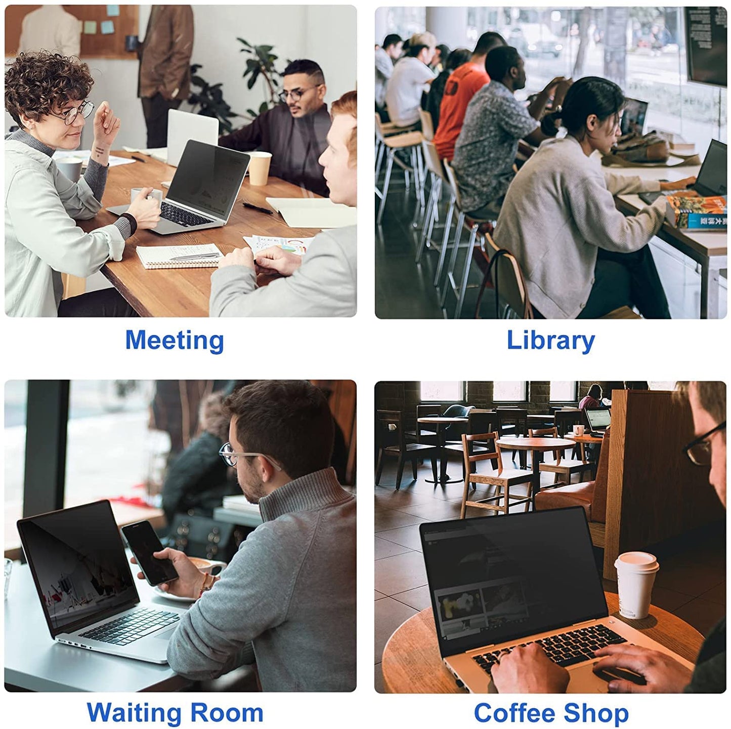 MacBook Air 13" 2018-2020 / MacBook Pro 13" 2016-2020 Privacy Tempered Glass Screen Protector | Yapears