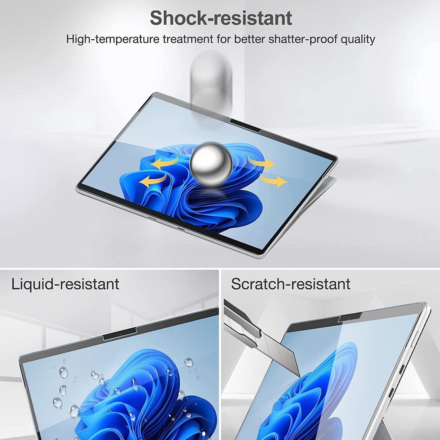 (2 Pack) Microsoft Surface Pro 8/ Surface Pro X 13" Tempered Glass Screen Protector | Yapears