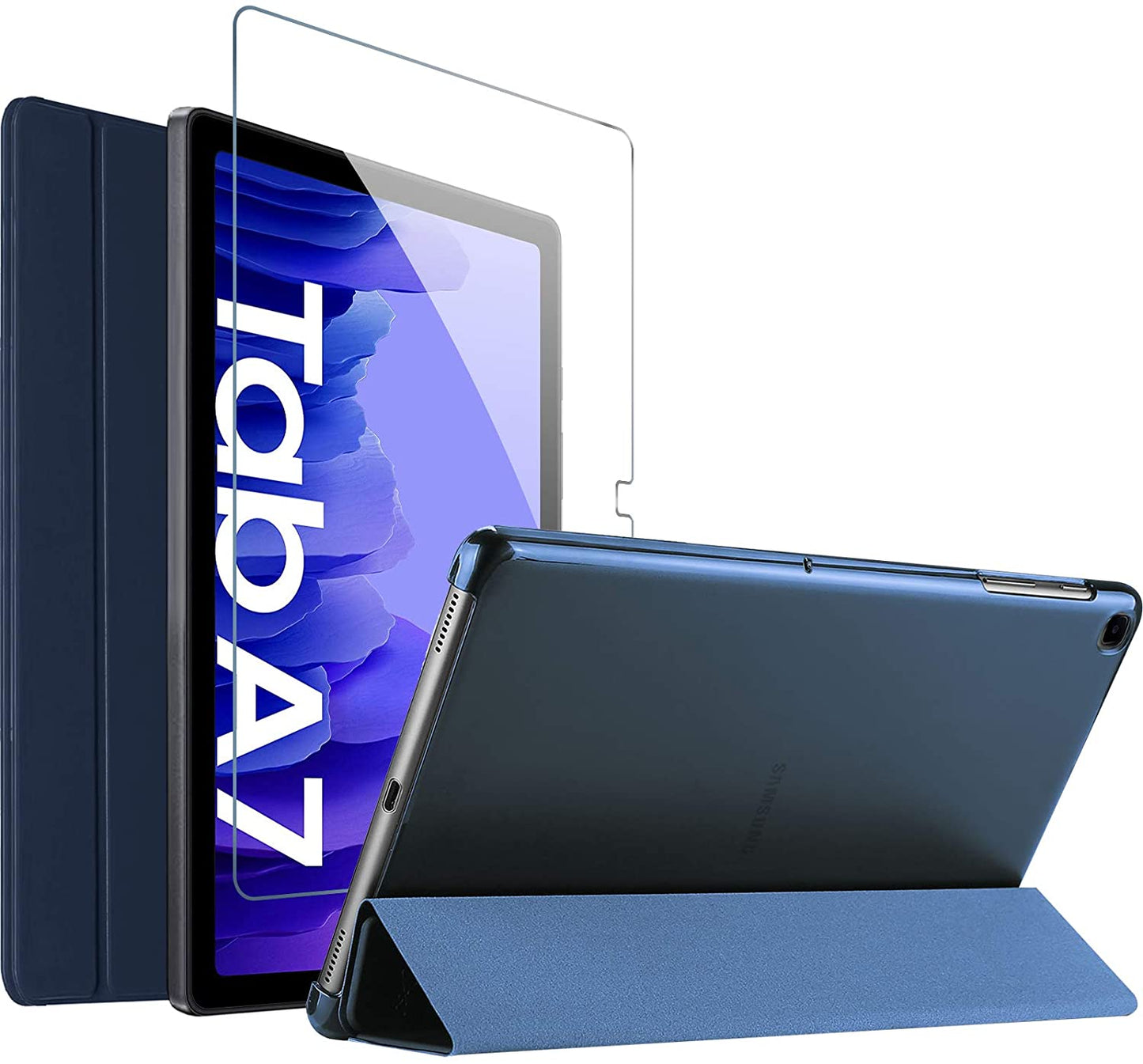 Galaxy Tab A7 10.4 2020 T500/ T503/ T505/ T507/ T509 Slim Case with Tempered Glass Screen Protector | Yapears
