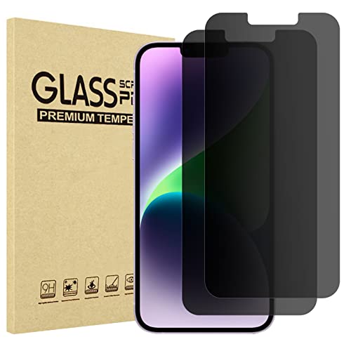 (2 Pack) iPhone 13 Pro Max 2021 / iPhone 14 Plus 2022 6.7" Privacy Tempered Glass Screen Protector | Yapears