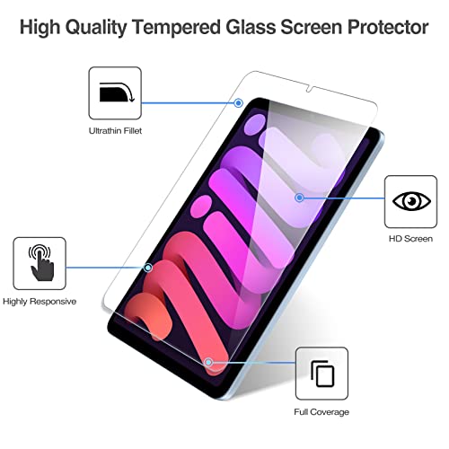 (2 Pack) iPad Mini 6th Gen 8.3" 2021 Tempered Glass Screen Protector | Yapears