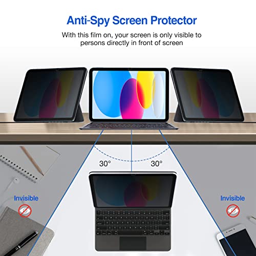 iPad 10th Gen 10.9" 2022 Privacy Tempered Glass Screen Protector | Yapears