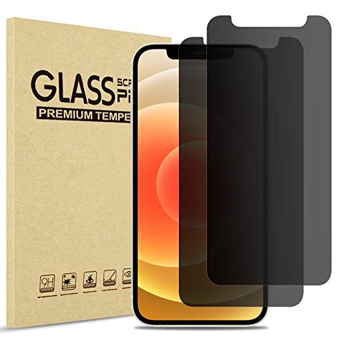 (2 Pack) iPhone 12 Mini 5.4" 2020 Privacy Tempered Glass Screen Protector | Yapears