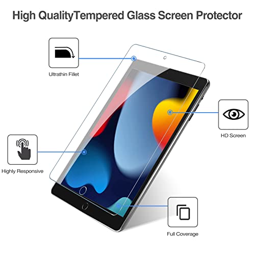 (2 Pack) iPad 10.2" 7th Gen 2019/ 8th Gen 2020/ 9th Gen 2021 Tempered Glass Screen Protector | Yapears