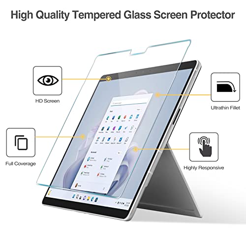 (2 Pack) Surface Pro 9 13" 2022 Tempered Glass Screen Protector | Yapears