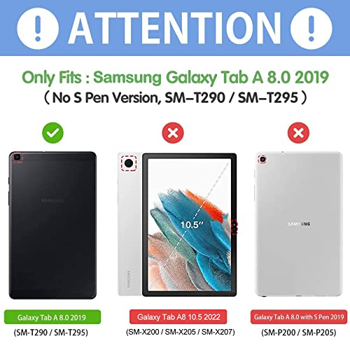 (2 Pack) Galaxy Tab A 8.0" 2019 Tempered Glass Screen Protector | Yapears