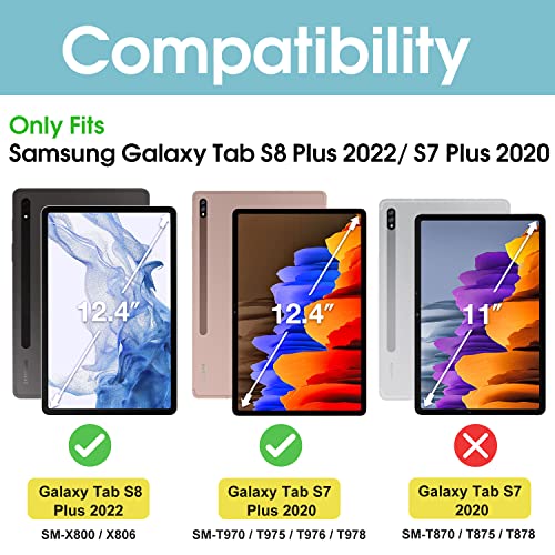 Galaxy Tab S7 Plus 2020 / Tab S8 Plus 2022 12.4 Heavy Duty Case with S Pen Holder | Yapears