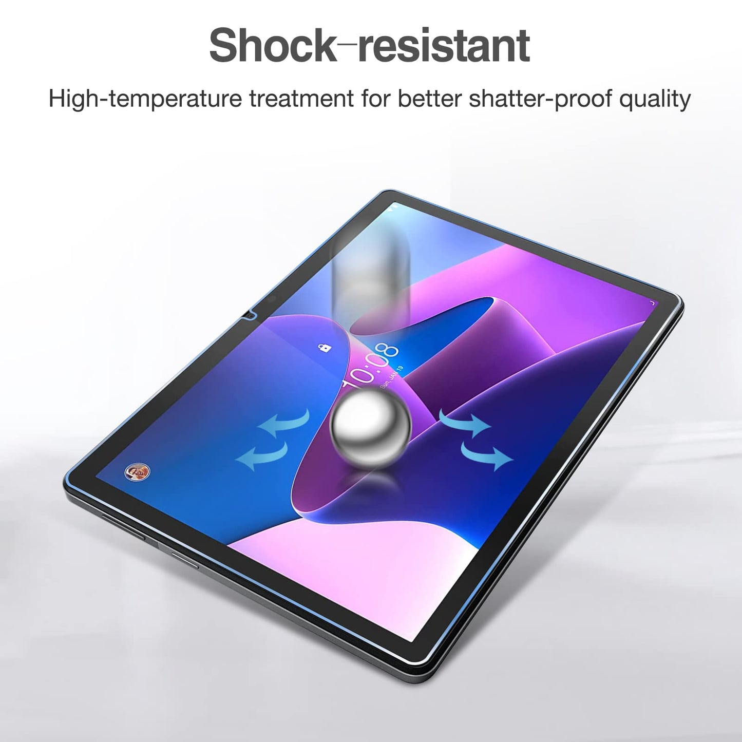 (2 Pack) Lenovo Tab M10 10.1" 3rd Gen 2022 Tempered Glass Screen Protector | Yapears