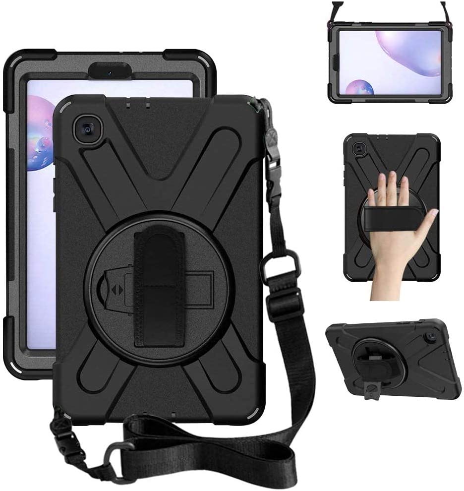 Yapears Galaxy Tab A 8.4 Case (2020), SM-T307/SM-T307U Case with Kickstand Hand Strap and Shoulder Strap Yapears Heavy Duty Shockproof Case for Samsung Galaxy Tab A 8.4 T307 Verizon/Sprint (Black